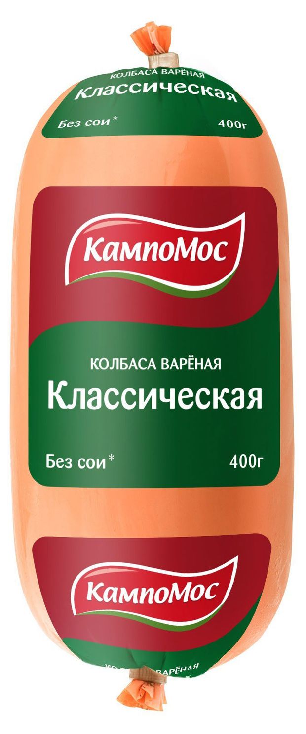 

Колбаса КампоМос Классическая вареная без сои 400 г