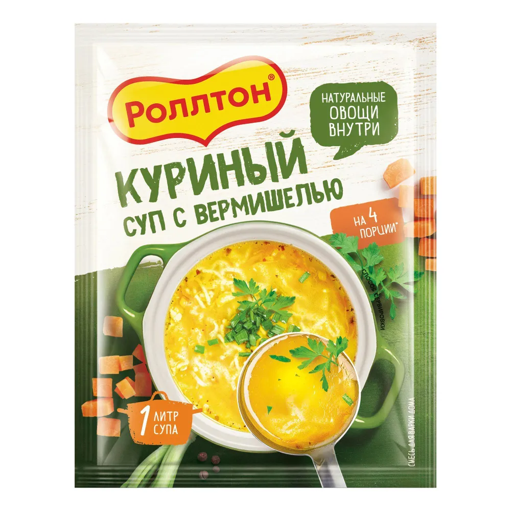 

Смесь сухая Роллтон суп куриный с вермишелью 50 г
