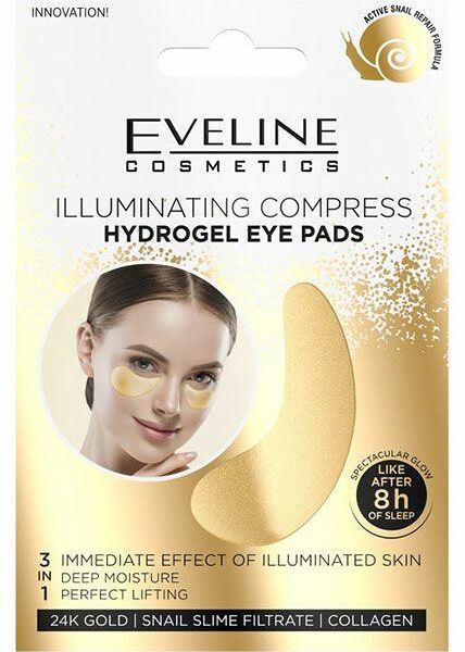 Гидрогелевые охлаждающие патчи для кожи вокруг глаз с эффектом сияния Eveline 2 шт 21 г