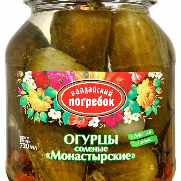 Огурцы соленые Валдайский Погребок Монастырские