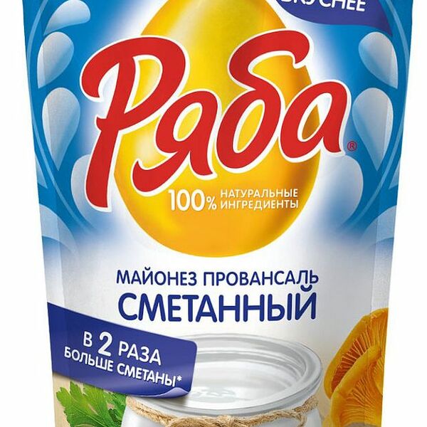 Майонез Ряба провансаль сметанный 50.5%, 330 г