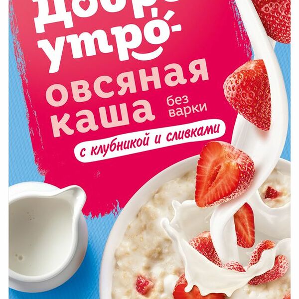 Каша овсяная Увелка Клубника и сливки