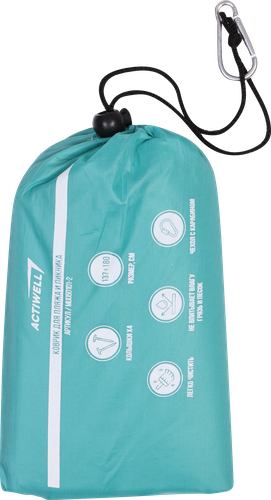 

Коврик для пляжа и пикника Actiwell с пластиковыми колышками 137х180 см, цвет в ассортименте