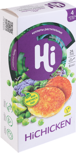 

Котлеты растительные Hi со вкусом курицы замороженные 280 г