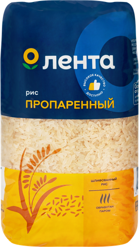 

Рис длиннозерный ЛЕНТА пропаренный 1-й сорт, 900 г