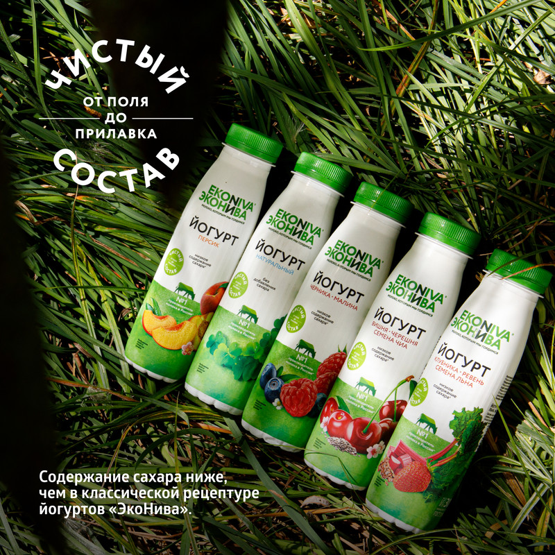

Йогурт питьевой ЭкоНива с персиком 2.5% 300 г