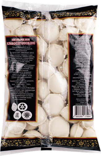 

Пельмени Волков Классические с говядиной и свининой категория Б 800 г