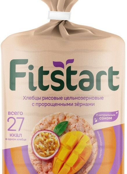 Хлебцы рисовые Fitstart Манго-маракуйя, 100 г