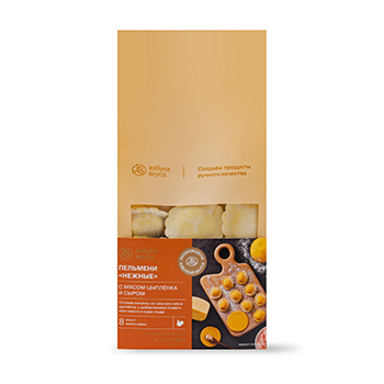 

Пельмени Азбука Вкуса Нежные с мясом цыпленка и сыром 600 г