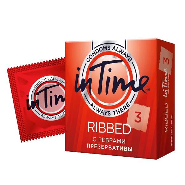 Презервативы In Time Ribbed с ребрами 3 шт