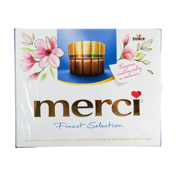 Конфеты Merci Ассорти из молочного шоколада 250 г