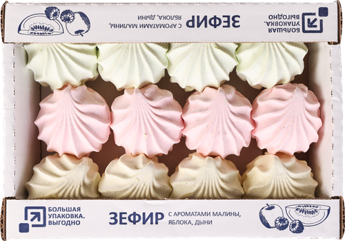 

Зефир Bonvida с ароматом малины, яблока, дыни 540 г
