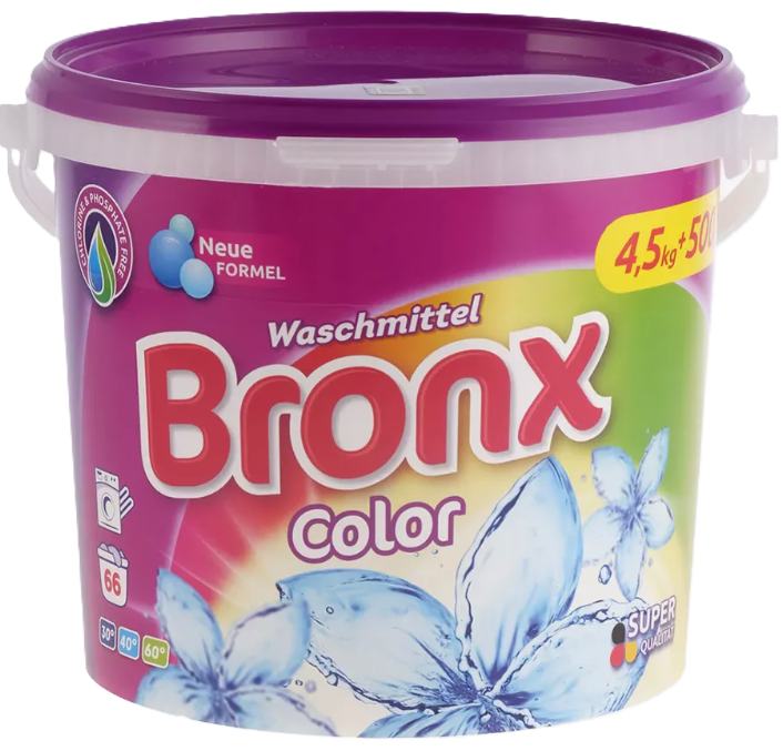 

Стиральный порошок Bronx для цветного белья ведро 5 кг