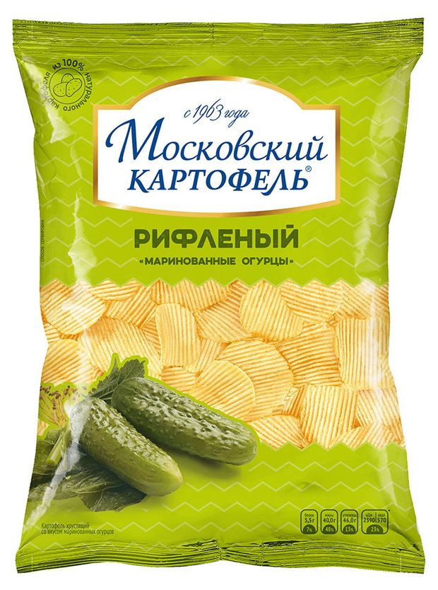 

Чипсы Московский картофель Маринованные огурцы 130 г