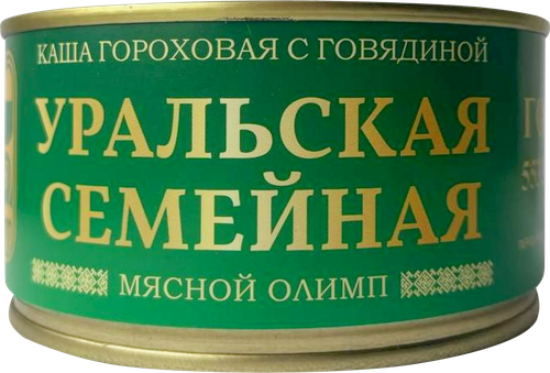 

Каша гороховая Уральская Семейная с говядиной, 325 г