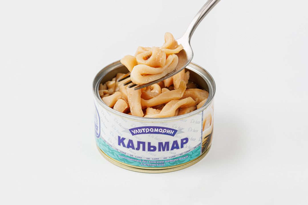 

Кальмар натуральный Ультрамарин шинкованный филе без кожи 185 г