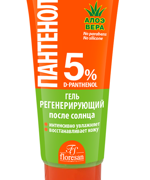 Гель после солнца Floresan Пантенол Алоэ Вера регенерирующий 150 мл