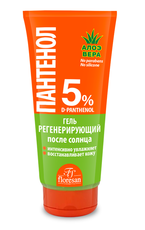 

Гель после солнца Floresan Пантенол Алоэ Вера регенерирующий 150 мл