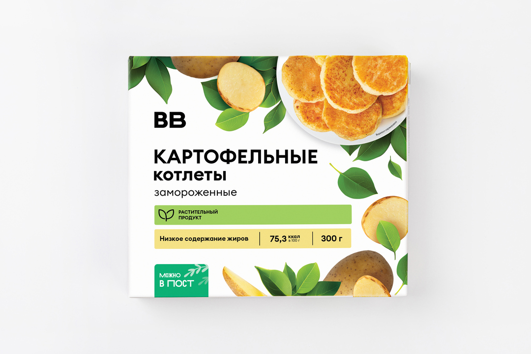 

Котлеты картофельные, заморозка Продукт замороженный 300 г