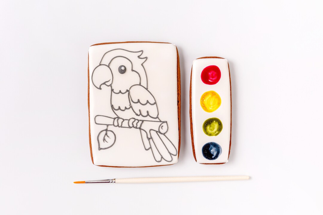 

Набор из пряников ВкусВилл для раскрашивания Вкусная Акварель дизайн рисунка в ассортименте 130 г