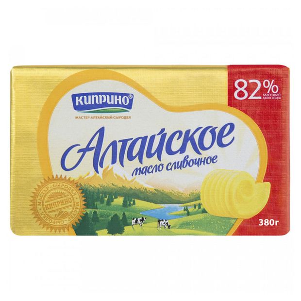 

Масло сливочное КИПРИНО Алтайское 82%, без змж