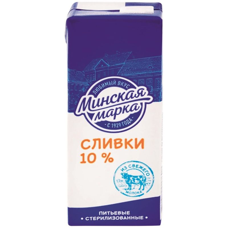 

Сливки стерилизованные Минская марка 10% 200 г
