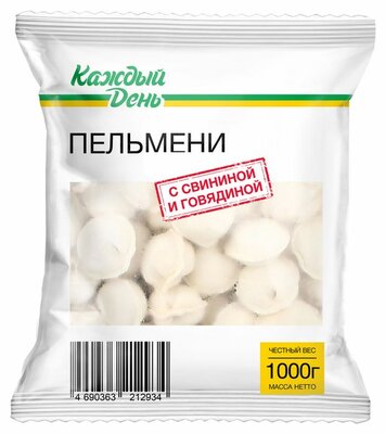 Пельмени Каждый день со свининой и говядиной, 1 кг