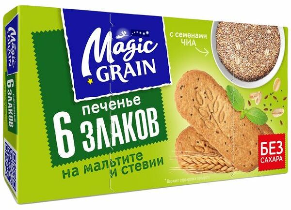 Печенье Magic Grain 6 Злаков сдобное 160 г