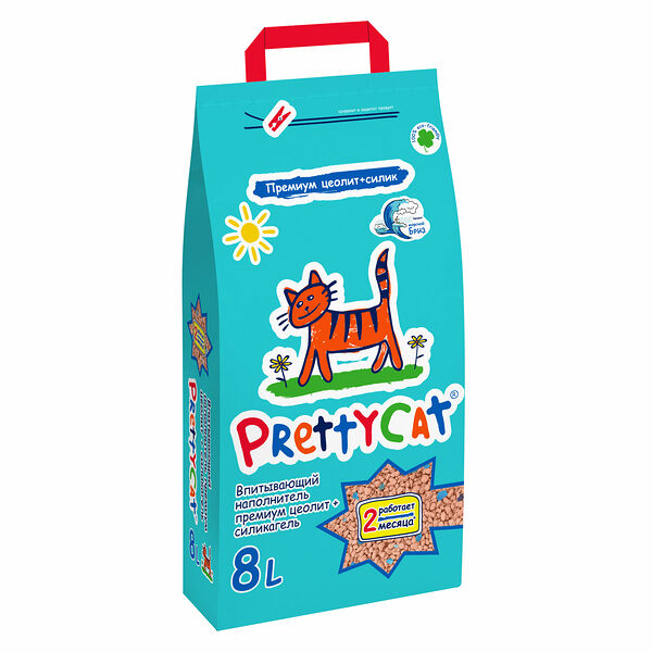 Наполнитель впитывающий для кошачьих туалетов PrettyCat Premium морской бриз 8 л
