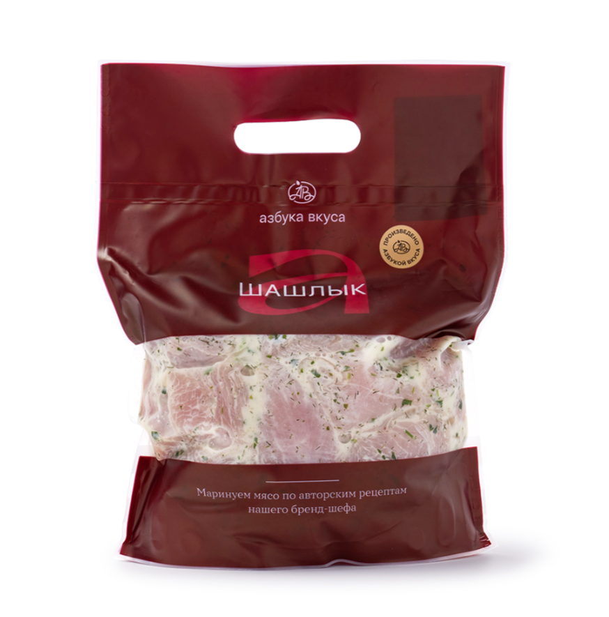 

Шашлык охлажденный Азбука Вкуса из филе индейки в сливочно-кефирном маринаде вес