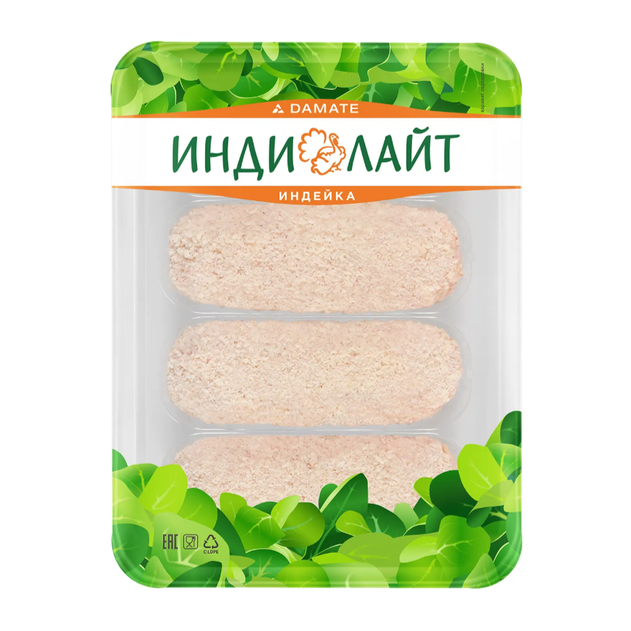 

Котлеты из индейки Индилайт со сливками 450 г