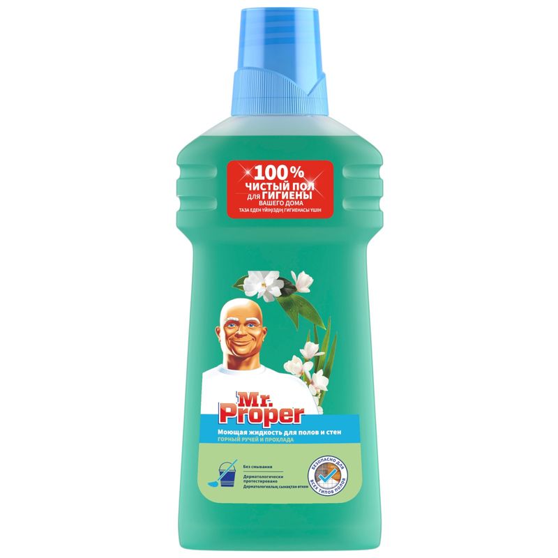 

Моющая жидкость для полов и стен Mr.Proper Горный ручей и прохлада 500 мл