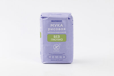 Мука цельнозерновая ВкусВилл рисовая, 500 г
