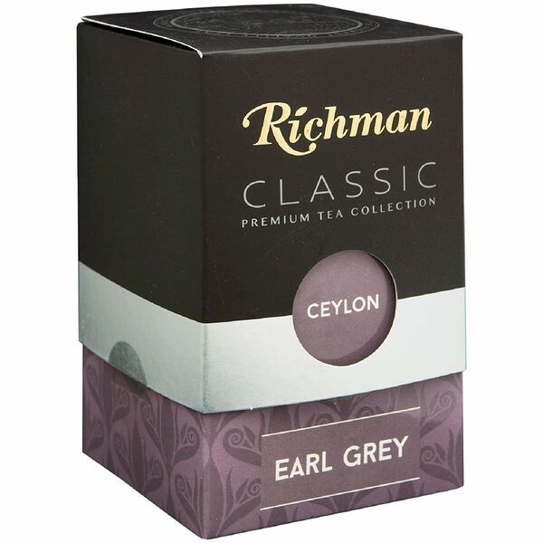 Чай чёрный Richman Earl Grey с ароматом бергамота крупнолистовой, 100г