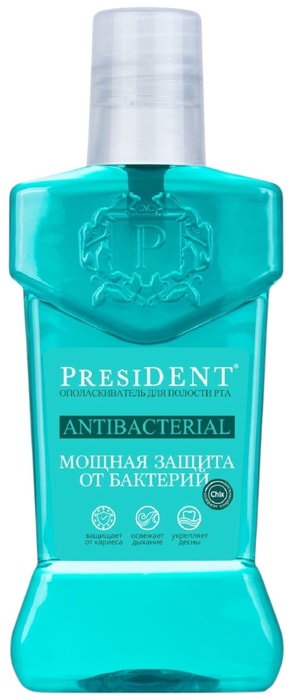 

Ополаскиватель для полости рта President Profi Antibacterial 250 мл