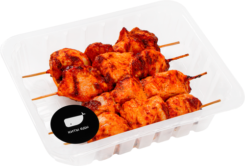 

Шашлык Киты еды из филе курицы жареный-гриль весовой