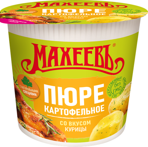 

Картофельное пюре быстрого приготовления Махеевъ со вкусом курицы 40 г
