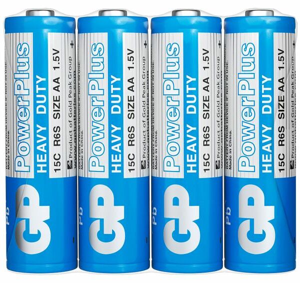 Батарейки солевые GP AA/R6/LR6, 4 шт.