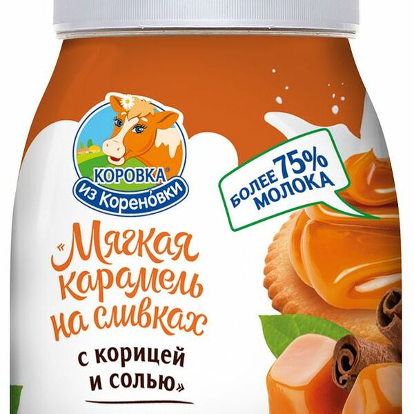 Карамель мягкая Коровка из Кореновки на сливках с корицей и солью 19% 340 г