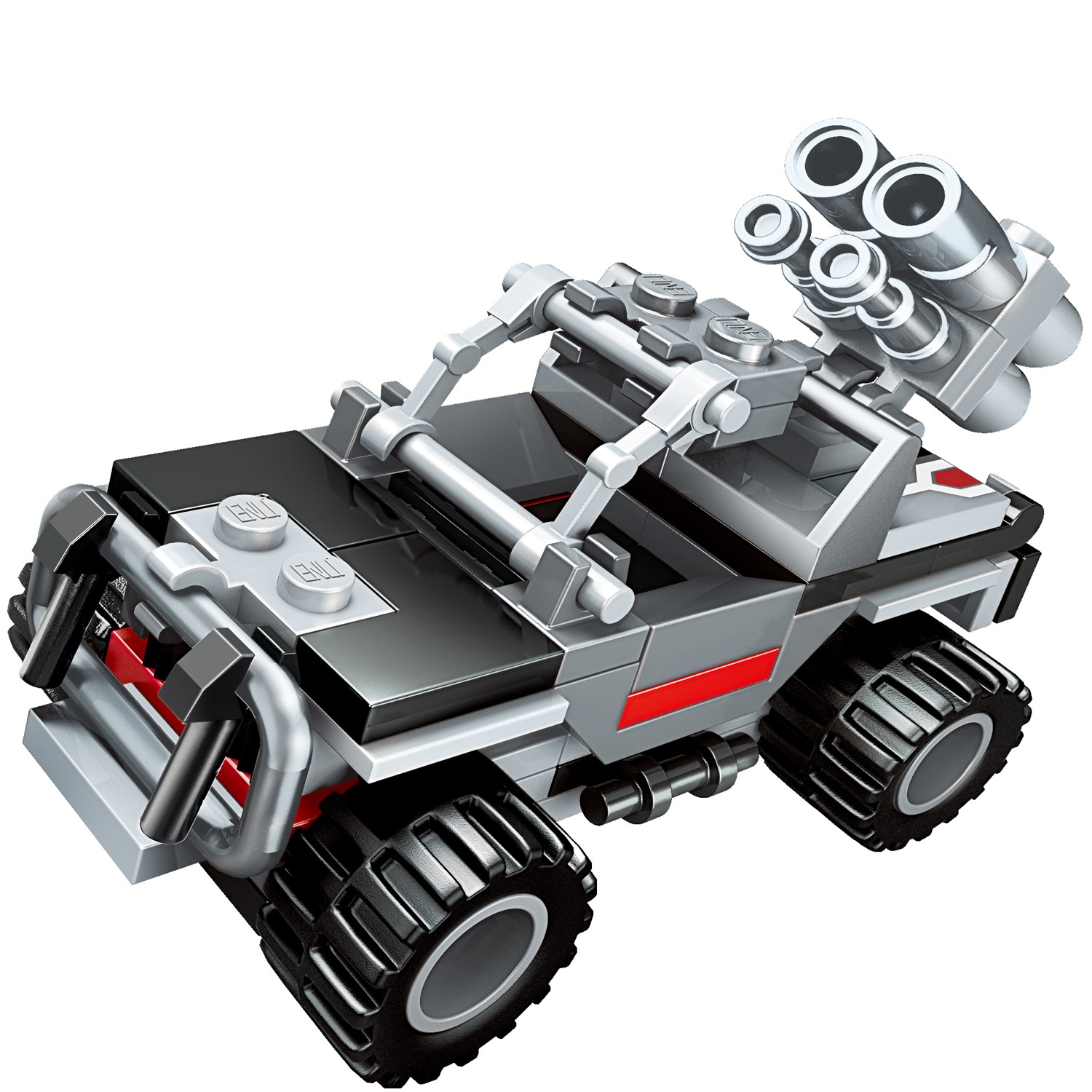 

Конструктор Qman комбат зона боевая техника 2в1 внедорожник с пусковой установкой 93 детали 1411 q/1