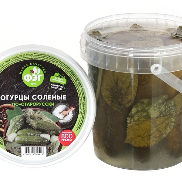 Огурцы ФЭГ по-старорусски соленые 800 г