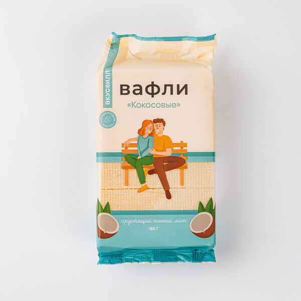 Вафли Кокосовые Вкусвилл 180 г