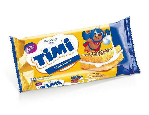 Пирожное бисквитное Konti Timi сливочное 300 г