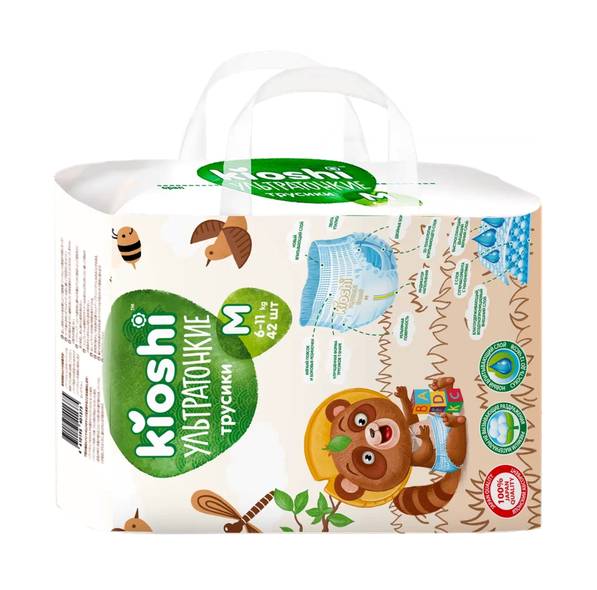 

Подгузники-трусики Kioshi ультратонкие M 6-11 кг 42 шт.