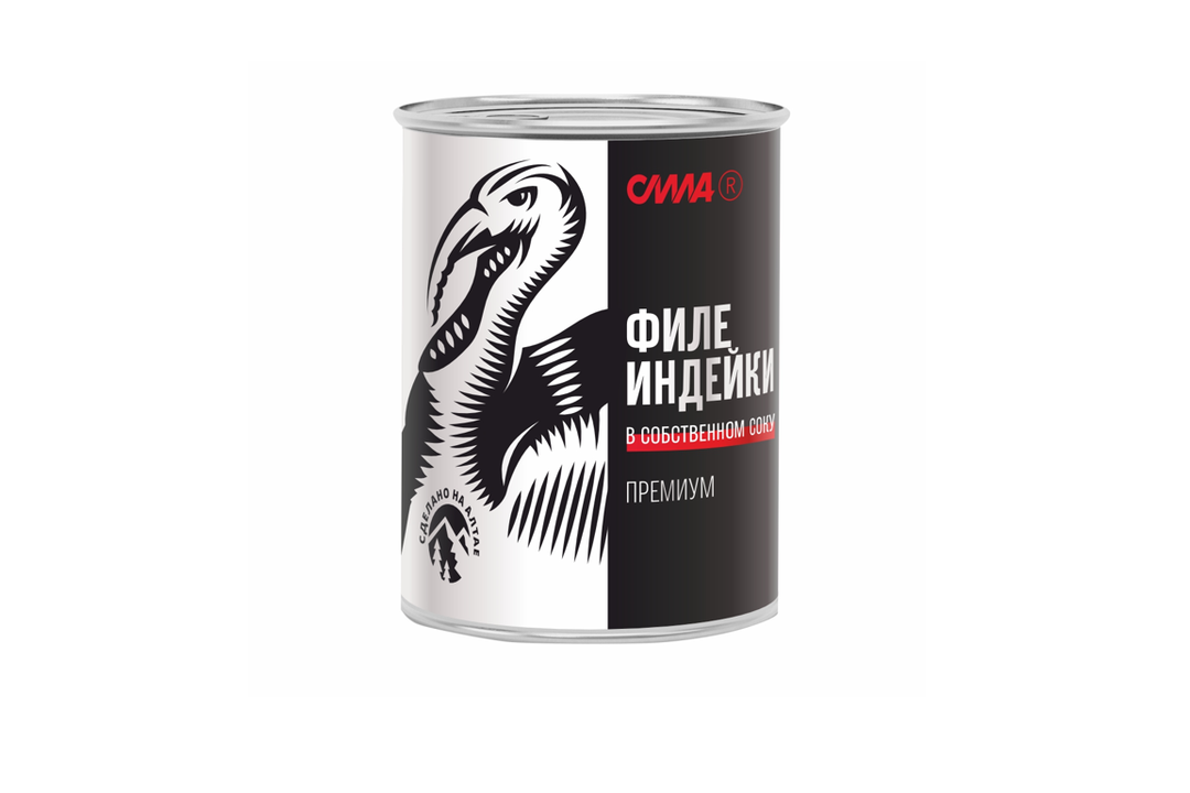 

Филе индейки Сила в собственном соку ж/б 350 г