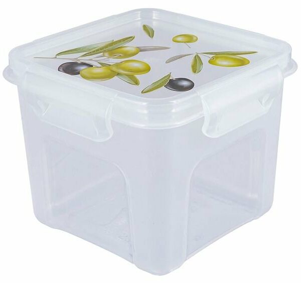 Контейнер квадратный для СВЧ Полимербыт Fresh Олива 1.4 л