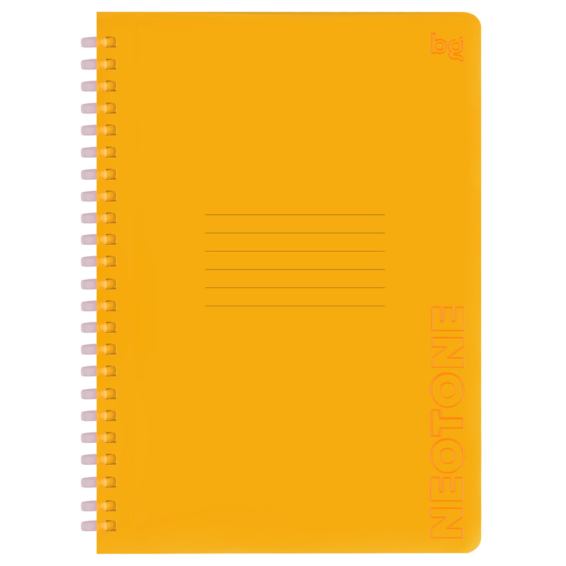 

Тетрадь BG Neon А5 клетка, пластиковая обложка, на силиконовом гребне 48 л, 1 шт., цвет в ассортименте
