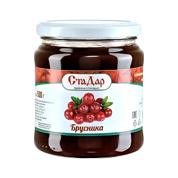 Брусника протертая с сахаром 500г СтаДар
