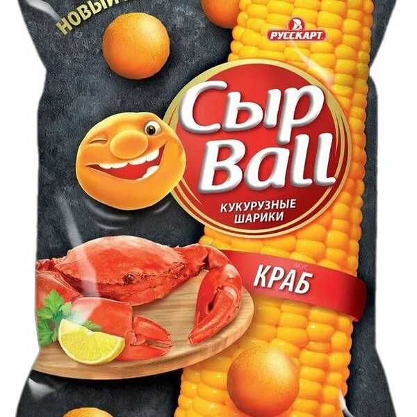 Кукурузные шарики Сыр Ball со вкусом краба 140 г
