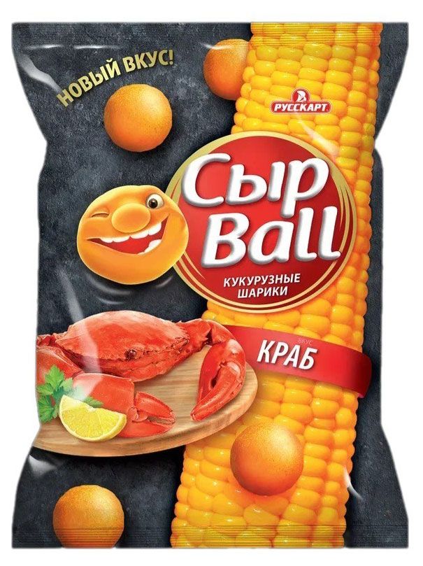 

Кукурузные шарики Сыр Ball со вкусом краба 140 г